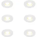 QAZQA Sett med 6 moderne, hvite, innfelte spotlights for bad - Shed