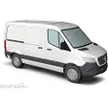 Busch 53400 H0 Personbil model Mercedes Benz Sprinter kassevogn kort, hvid