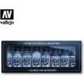Vallejo 71.176, 17 ml, Sort, Blå, Messing, Kopper, Gull, Sølv, Metallisk, Flaske