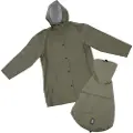 TIAKI Pet & Parent regnjakke i partnerlook - Regnfrakk for hundeforeldre S/M + matchende hundejakke, rygglengde 30 cm
