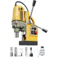 Vevor magnetisk drill, 1200 W motor 1,6 tommer borediameter, 2810 lbf elektrisk magnetborepresse, med 2 kjernebor, variabel hastighet, boremaskin for metalloverflater, hjemmeforbedringsindustrien, gul
