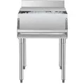 Vevor kommersiell isboks, 61,6 l isboks under bardisken, 24 x 24,2 x 37 tommer isboks i rustfritt stål med skyvelokk, flaskeholdere og justerbare kuleføtter, cocktailenhet for bar, restaurant og pub