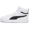 Puma Caven 2.0 Mid Sneakers, Shoes, White/Black/Gold, 38