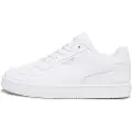 Puma Caven 2.0 Youth Sneakers, Shoes, White/Silver/Black, 38.5