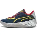 Puma All-Pro NITROâ¢ Polar Express Basketball Shoes, Shoes, Club Navy/Intense Red/Golden Fog, 40
