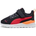 Puma Anzarun Lite Babies'Trainers, Shoes, Navy/Red/Orange Glo, 22