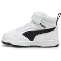Puma Rebound V6 Mid Toddlers'Sneakers, Shoes, White/Black, 21