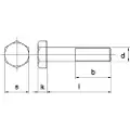 Kobout M 12X65 FZB stålbolt 8.8 DIN931 - (50 stk.)