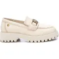 Carmela for woman. 16087902-HIELO Leather moccasins 160879 ice (40), White, 1 to 3 cm, None, Casual, Classic