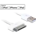 DeLOCK - Lade-/datakabel - Apple Dock hann til USB hann - 1.8 m - hvit - for Apple iPad/iPhone/iPod (Apple Dock)