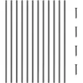 Vevor Metallbalustre til trappeoppgang, 44'' x 0,5'' firkantede dekorative gelenderspindler i aluminiumslegering, 11-pakning med skruer, klassisk hult, rett rekkverk i satengsvart pulverlakkert