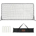 Vevor fotballreboundernett, 12x6FT jernfotballtreningsutstyr, sportfotballtreningsgave med bærbar veske, volleyballreboundervegg perfekt for hagetrening, solotrening, pasninger