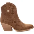 Xti for woman. 14374801-TAUPE Leather ankle boots 143748 brown (41), 5 to 8 cm, Zip, Casual