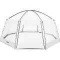 Bestway 58612, Bassengkuppel, Basseng på bakken, Rund, Grå, Gjennomsiktig, Hvit, PVC, Polyester, 2 dører