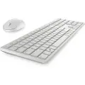 Dell Pro KM5221W - Tastatur- og mussett - trådløs - 2.4 GHz - QWERTY - Pan Nordic - hvit - med 3 years NBD Advance Exchange
