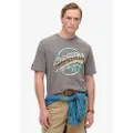 Superdry for man. M1012019A 70's rock t-shirt grey (XL), Casual, Cotton, Short sleeve