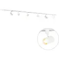 QAZQA Moderne skinnesystem med 6 hvite spotlights 1-fase 200 cm - Iconic Jeana