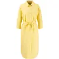 Fynch&Hatton 3/4 Sleeve Linen Mix Kjole Med 3/4 Ermer