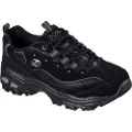 SKECHERS for woman. 11930 D'Lites-Biggest Fan black leather sneakers (36), 3 to 5 cm, Laces, Casual