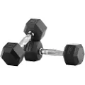 Bodytone Rubber 2.5kg Hex Dumbbell 2 Enheter