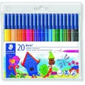 Staedtler Noris Club 326 - Fibertuppenn - assorterte farger - vannbasert matfargeblekk - 1 mm (en pakke 20)