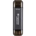 Transcend ESD310 SSD - 512GB - Svart - Ekstern SSD - USB 3.2 Gen 2x1