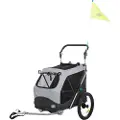 Trixie Cykel trailer, quick-fold, S: 58x93x74/114 cm, grå max.15 kg
