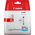 Canon CLI-571C XL - 11 ml - Høy ytelse - cyan - original - blekkbeholder - for PIXMA TS5051, TS5053, TS5055, TS6050, TS6051, TS6052, TS8051, TS8052, TS9050, TS9055