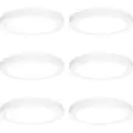 QAZQA Sett med 6 overflatemonterte eller innfelte spotter hvit 22 cm inkl. LED 3-trinns Dim to Warm - Trans