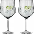Ritzenhoff RitzenhoffGin & Tonicglass på fot Sternschliff 2-pkTransparentDrinkglass & shotglassFra Homeroom