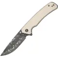 CIVIVI Merit Damascus, Ivory G-10