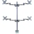 Newstar Neomounts FPMA-D935D4 - Monteringssett - full bevegelse - for 4 LCD-skjermer - sølv - skjermstørrelse: 10-27 - klemmemonterbar, skrivebordsmonterbar