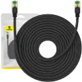 Baseus Braided network cable cat.8 Ethernet RJ45 40Gbps 20m (black) - Svart - 20 meter