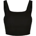 Urban Classics Cropped Knit Ermeløs T-skjorte