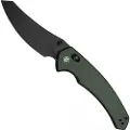 CIVIVI Sixgill, Green Canvas Micarta, Black Stonewash