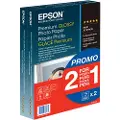 Epson Premium Glossy Photo Paper BOGOF - Blank - 100 x 150 mm - 255 g/m² - 40 ark fotopapir (en pakke 2) - for EcoTank ET-2650, 2750, 2751, 2756, 2850, 2851, 2856, 4750, 4850