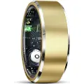 24hShop Smart Ring med helseovervåking og treningsmoduser Størrelse 12 - Gull R5