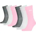 Puma Classic Crew Socks Junior (6-Pack), Shop, Rose Water, 31-34