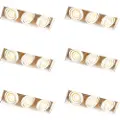 QAZQA Sett med 6 Innfelt spot hvit roterbar og vippbar trimløs 3-lys - Oneon