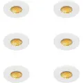 QAZQA Sett med 6 moderne innfelte spotlights for bad hvit IP54 - Shed Honey