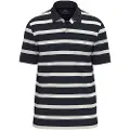 Fynch&Hatton Striped Premium Cotton Kortermet Poloskjorte