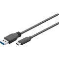 Pro 73141, 3 m, USB A, USB C, USB 3.2 Gen 1 (3.1 Gen 1), 5 Gbit/sek., Sort
