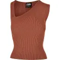 Urban Classics Rib Asymmetric Ermeløs T-skjorte