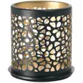 Duni Lysestage Duni 75x75 mm Safari Giraffe metal sort - (8 stk.)