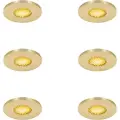 QAZQA Sett med 6 moderne innfelte spotlights for bad gull IP54 - Shed Honey
