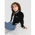 Petals and Peacocks Billie Crop Varsity Jakke svart