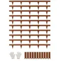 Vevor stålkantlist, 10-pakninger 40 x 4,5 tommer værbestandig og rustfri metallkantlist, bøyelig hagekantlist, kraftig plenkantlist, gangstideler for blomsterbed