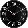 Unilux 400094568, Vegg, Kvartsklokke, Rund, Sort, Akrylonitril-butadien-styren (ABS), Glass