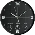Unilux Vægur Unilux On-Time sort ø30,5cm 4 tidszoner