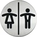 Durable Symbolskilt Durable WC dame/herre Ø83 mm metal piktogram